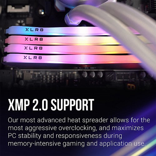 PNY XLR8 EPIC-X RGB DIMM DDR4 3200MHz 16GB (2X8GB) Desktop RAM PNY XLR8 EPIC-X RGB DIMM DDR4 3200MHz 16GB (2X8GB) Desktop RAM